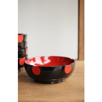 眉間寺 漆器木皿 五客　Q349 