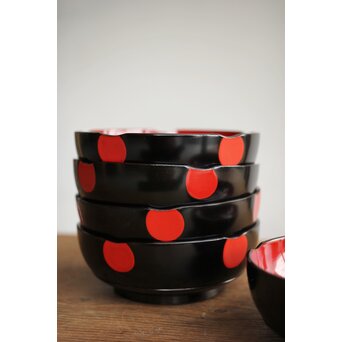 眉間寺 漆器木皿 五客　Q349 