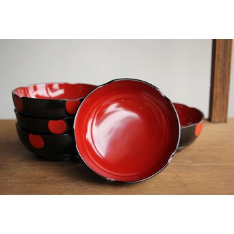 眉間寺 漆器木皿 五客　Q349 