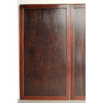 飴色 欅框 一枚板 板戸 4枚1組　B1056 ありがたい帯なし　一枚板を堪能できます