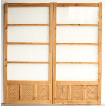 白木クリアガラス戸 2枚1組　GD0200 ウラ