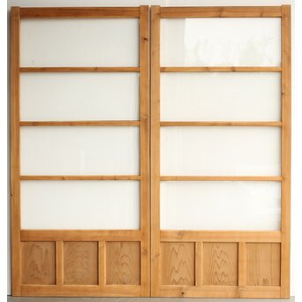 白木クリアガラス戸 2枚1組　GD0200