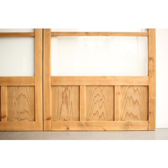白木クリアガラス戸 2枚1組　GD0200 