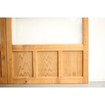 白木クリアガラス戸 2枚1組　GD0200 