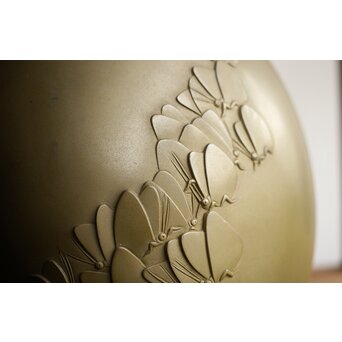 津田信夫/大寿 ブロンズ 蝶紋花瓶　M389 