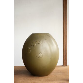 津田信夫/大寿 ブロンズ 蝶紋花瓶　M389 