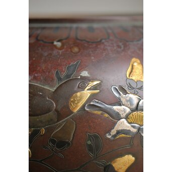 花鳥 金銀象嵌瓶掛　M390 