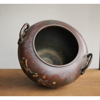 花鳥 金銀象嵌瓶掛　M390 