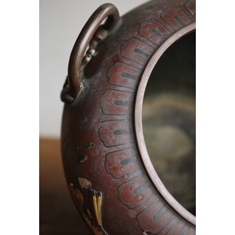 花鳥 金銀象嵌瓶掛　M390 