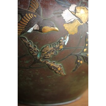 花鳥 金銀象嵌瓶掛　M390 