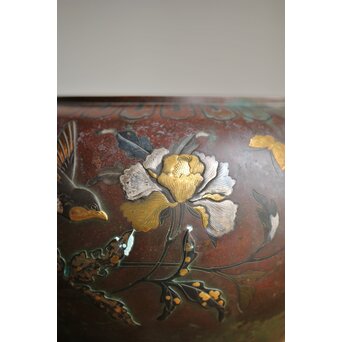 花鳥 金銀象嵌瓶掛　M390 