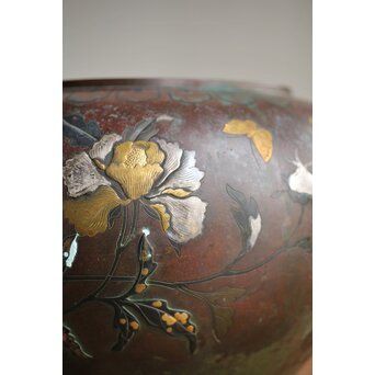 花鳥 金銀象嵌瓶掛　M390 