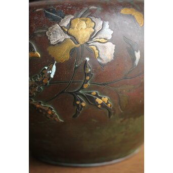 花鳥 金銀象嵌瓶掛　M390 