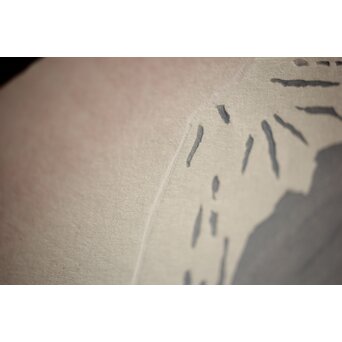 萩原英雄 三十六富士 明と暗と 木版画 額装　Z465 