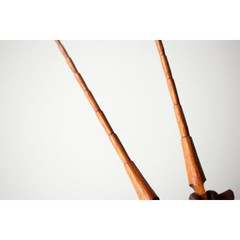 アイヌ工芸 自在木彫 天牛　X429 