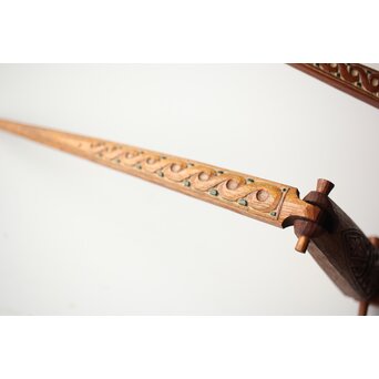 アイヌ工芸 自在木彫 天牛　X429 