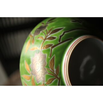 美術商 貴多川 青釉地金襴手蓋向 10客　P441 