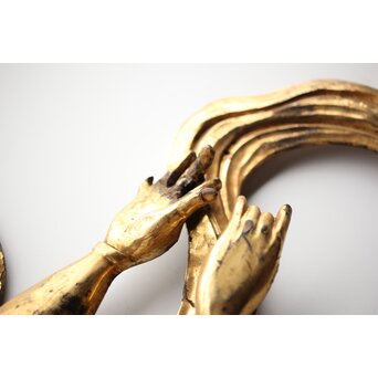 天女 金彩木彫　X430 