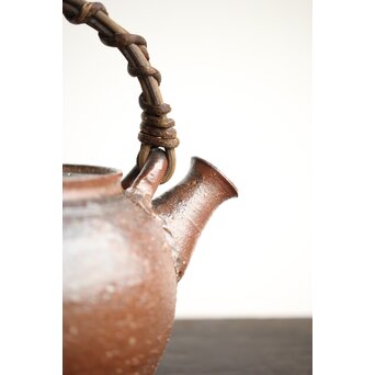 常滑 山田絵夢 四代常山 急須 茶注 共箱　P442 