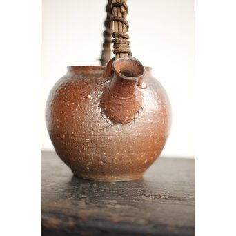 常滑 山田絵夢 四代常山 急須 茶注 共箱　P442 