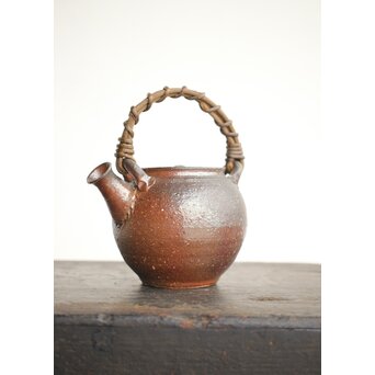 常滑 山田絵夢 四代常山 急須 茶注 共箱　P442