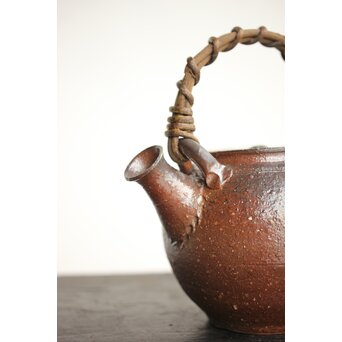 常滑 山田絵夢 四代常山 急須 茶注 共箱　P442 