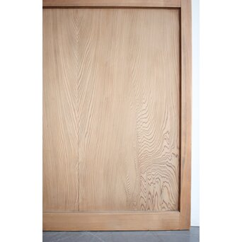 白木ガラス戸　GD0204 左右対称の腰板　しゃれた加工です