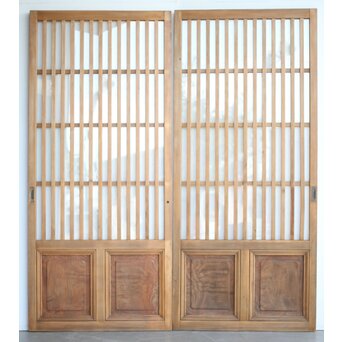 クリアガラス ハイサイズ玄関格子戸 2枚1組　L1114