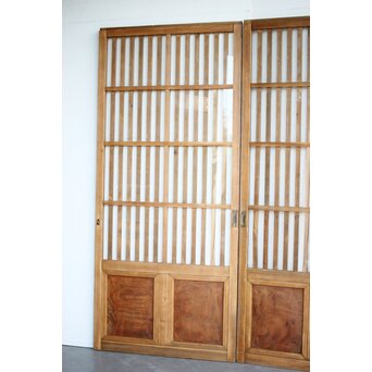 クリアガラス ハイサイズ玄関格子戸 2枚1組　L1114 