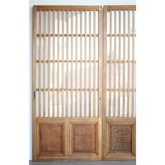 クリアガラス ハイサイズ玄関格子戸 2枚1組　L1114 