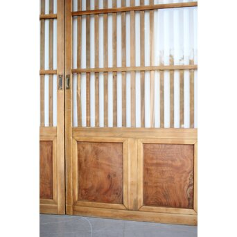 クリアガラス ハイサイズ玄関格子戸 2枚1組　L1114 