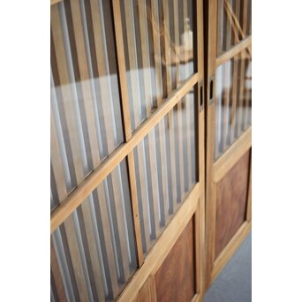 クリアガラス ハイサイズ玄関格子戸 2枚1組　L1114 