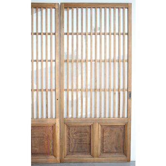 クリアガラス ハイサイズ玄関格子戸 2枚1組　L1114 