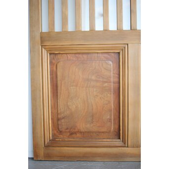 クリアガラス ハイサイズ玄関格子戸 2枚1組　L1114 木目の生きた腰板