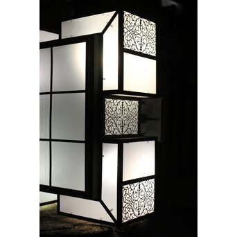 唐草紋 幾何学型 極上シャンデリア照明　A086 