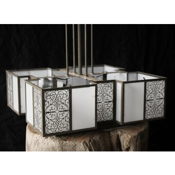 唐草紋 幾何学型 極上シャンデリア照明　A086 