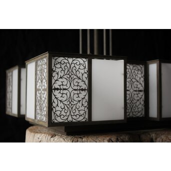 唐草紋 幾何学型 極上シャンデリア照明　A086 