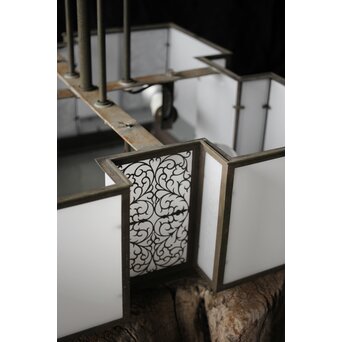 唐草紋 幾何学型 極上シャンデリア照明　A086 