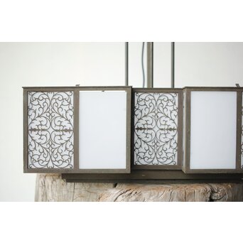 唐草紋 幾何学型 極上シャンデリア照明　A086 