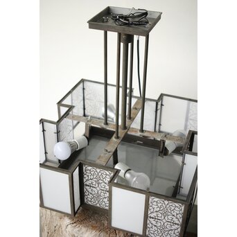 唐草紋 幾何学型 極上シャンデリア照明　A086 