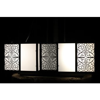 唐草紋 幾何学型 極上シャンデリア照明　A086 