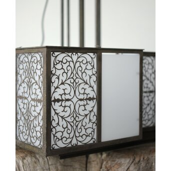 唐草紋 幾何学型 極上シャンデリア照明　A086 