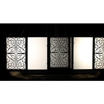 唐草紋 幾何学型 極上シャンデリア照明　A086 