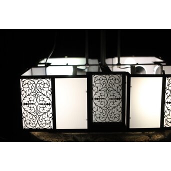 唐草紋 幾何学型 極上シャンデリア照明　A086 