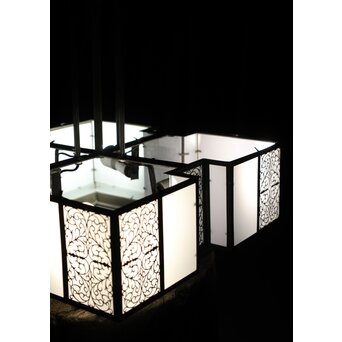 唐草紋 幾何学型 極上シャンデリア照明　A086 