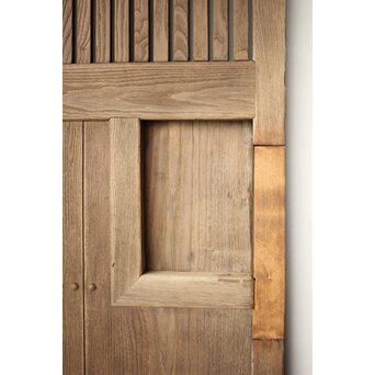 栗の格子蔵戸　W132 一部修復があります