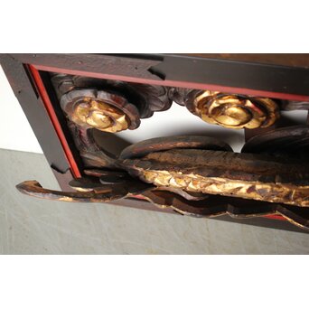 寺院彫刻金彩木彫欄間 龍　R0372 