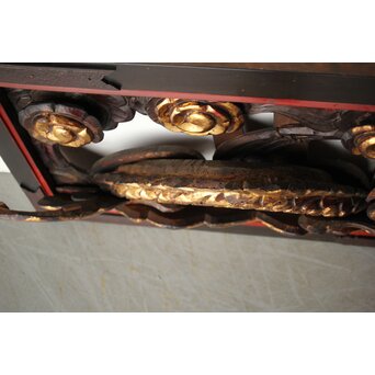 寺院彫刻金彩木彫欄間 龍　R0372 