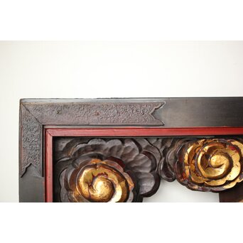 寺院彫刻金彩木彫欄間 龍　R0372 