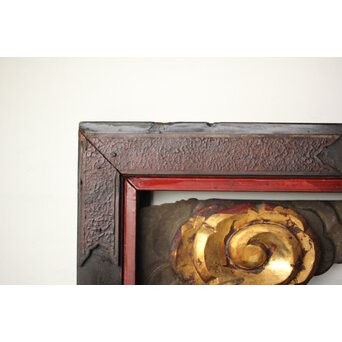 寺院彫刻金彩木彫欄間 龍 2枚1組　R0373 